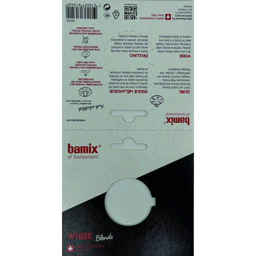 Verpackungskarte der bamix Aufsätze